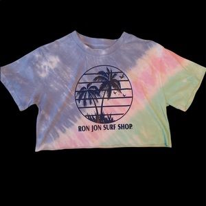 RON JON SURF SHOP Tie Dye Cropped Tee